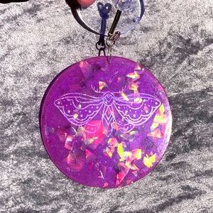 🛑 SOLD 🛑  💖Holographic Lavender Hawk Moth Sun Catcher
